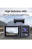 Araç içi 3 Kameralı 1080p /2.0 inç Lcd Ekranlı /Gece Görüşlü /Geri Görüş Kamera/Hareket algılama