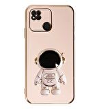 Gpack Xiaomi Redmi 9C Kılıf Kamera Korumalı Astronot Desenli Standlı Silikon