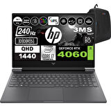 Hp Victus 16-R0076NT Intel Core I7 13700H 16GB Ddr5 512GB SSD 8GB-RTX4060 Qhd 240HZ 3ms 16.1" Freedos Taşınabilir Bilgisayar 9E4A4EAF01 + Zetta Çanta