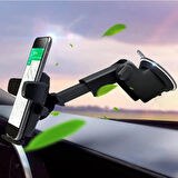 Araç Araba İçi 6.9 İnç Uyumlu Mandallı Cam Vantuzlu Telefon Tutacağı Torpido Uyumlu Telefon Standı