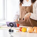 Beyaz Katlanabilir Mıknatıslı Telefon Tutucu Zararsız araç araba Vakumlu Manyetik Telefon Tutucusu