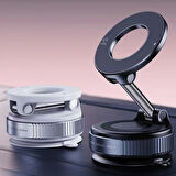 Beyaz Katlanabilir Mıknatıslı Telefon Tutucu Zararsız araç araba Vakumlu Manyetik Telefon Tutucusu
