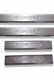 DACİA SANDERO 2008-2012 MODELLER ARASI KROM KAPI EŞİĞİ 4 PARÇA PASLANMAZ ÇELİK