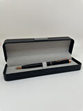 Elegance Series Gold Deri Kutulu Siyah Tükenmez Kalem