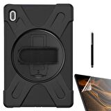 Gpack Samsung Galaxy Tab S7 Fe T737 Kılıf Defender Tablet Tank Koruma Standlı df33  Nano  Kalem