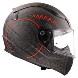 LS2 RAPID 2 TAKAROA MAT SİYAH-KIRMIZI KASK