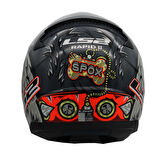 Ls2 Rapıd 2 Spox Gri-Kırmızı Kask 3Xl