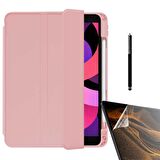 Gpack Apple iPad 10.2 8.Nesil Kılıf Kalem Bölmeli Arkası Şeffaf Standlı nt11  Nano  Kalem