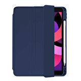 Gpack Apple iPad Pro 12.9 2021 5.Nesil Kılıf Kalem Bölmeli Arkası Şeffaf Standlı nt2