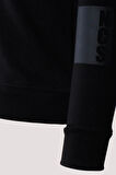 Erkek Sweatshirt Siyah Ön Cep Detaylı Relaxed Fit Double Face Crewneck NCS JEANS 1640