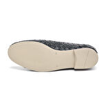 Hakiki Deri Püsküllü Bantlı Kadın Babet