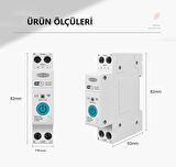 Tomzn WiFi Özellikli Akıllı Sigorta Dahili Enerji Ölçerli Zaman Rölesi 63A