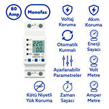 Tomzn Hiking Voltaj ve Akım Koruma Rölesi Yüksek Alçak Gerilim ve Akım Koruyucu Röle 80A