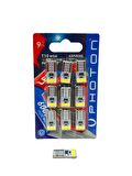 T10 W5W 12V 10SMD LED Blister Ampul 9 Adet