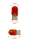 T20 12V 93 21W Dipsiz Turuncu Sinyal, Stop, Far Ampulü 10 Adet