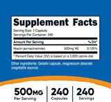 Nutricost Niacinamid (Vitamin B3) 500mg 240 Kapsül