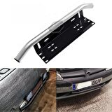 Her Araca Uyumlu Plaka Altlığı ve Koruma Demiri Sis Ayağı SUV 4X4 Off Road Led Montaj Braketi Plakalık Led Bağlantı Ayağı Krom