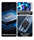 Baseus Gan3 Seri PD3.0, QC4+ PPS 30W Şarj Başlık İphone Şarj İphone 11 12 13 14 15 Pro Max Şarj Başlık