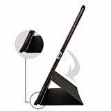 Gpack Apple iPad Pro 12.9 2021 5.Nesil Kılıf Smart Cover Kapaklı Standlı Uyku Modlu sm3  Nano  Kalem