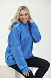 Saks Mavisi Oversize Sweatshırt Hoodie