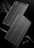 Gpack Apple iPad Pro 12.9 2021 5.Nesil Kılıf Deri Görünümlü Kapaklı Standlı Kalem Bölmeli w2