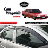 Tofaş Şahin Doğan Kartal 131 Uyumlu Mugen Cam Rüzgarlığı Seti Piano Black 4'lü İthal