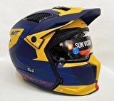 Şefaf ve Siyah Cam + Mt Streetfighter Sv Totem C3 Modüler Motosiklet Kask XL