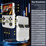 R36S Ips EKRAN/21.500 OYUN/3.500MAH/64GB Hafıza/3.5 Inç Ekran/retro Atari Gampad Oyun Konsolu