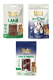 Nutri Canin Fileto + Dental + Rawhide Karma Kuzu Etli Köpek Ödülü 80 Gr. 3 Lü Paket