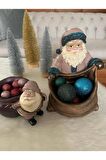 Yılbaşı Özel Noel Baba 2'li Dekoratif Biblo