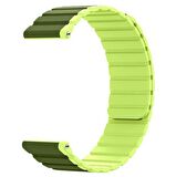 Gpack Google Ticwatch S2 Wear Os Kordon Solo Loop Mıknatıslı Çift Renk HS53