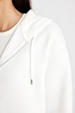 DeFacto Relax Fit Kapüşonlu Cepli Basic Düz Fermuarlı Sweatshirt C1809AX24WNER105