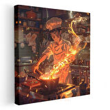 Ateş Şefi - Altın Alevler Anime Kanvas Tablo
