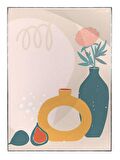 Shop365 Çağdaş Sanat Pastel Renkler Modern Sanat Tuval Tablo Çerçeveli P-000439