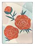 Shop365 Çağdaş Sanat Pastel Renkler Modern Sanat Tuval Tablo Çerçeveli P-000443