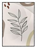 Shop365 Bitki Yapraklar ve Şekiller Modern Tablo Çerçeveli P-000746