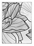 Shop365 Lotus Çiçeği Çizim Modern Dekoratif Tablo Çerçeveli P-000836