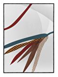 Shop365 Yapraklar ve Şekiller Karışık Renkler Modern Tablo Çerçeveli P-000909