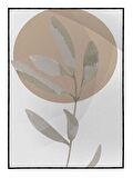 Shop365 Yapraklar ve Şekiller Karışık Renkler Modern Tablo Çerçeveli P-001035