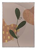 Shop365 Yapraklar ve Şekiller Modern Tablo Çerçeveli P-001189