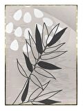 Shop365 Yapraklar ve Şekiller Modern Tablo Çerçeveli P-001206
