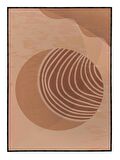 Shop365 Ay Güneş ve Toprak Renkleri Modern Tablo Çerçeveli P-001223