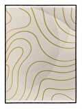 Shop365 Geometrik Tasarım ve Çizgiler Çizim Modern Tablo Çerçeveli P-001300