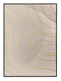Shop365 Geometrik Tasarım ve Çizgiler Çizim Modern Tablo Çerçeveli P-001302