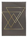 Shop365 Geometrik Tasarım ve Çizgiler Çizim Modern Tablo Çerçeveli P-001304
