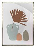 Shop365 Yapraklar ve Şekiller Modern Tablo Çerçeveli P-001345
