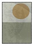 Shop365 Ay Güneş ve Toprak Renkleri Modern Tablo Çerçeveli P-001584