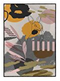 Shop365 Hayvanlar Şekiller Pastel Renkler Dekoratif Modern Tablo Çerçeveli P-001639