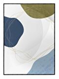 Shop365 Şekiller ve Çizgiler Pastel Renkler Modern Tablo Çerçeveli P-001684