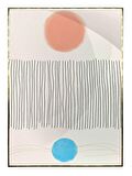 Shop365 Şekiller Krem Mavi Renkler Modern Tablo Çerçeveli P-001819